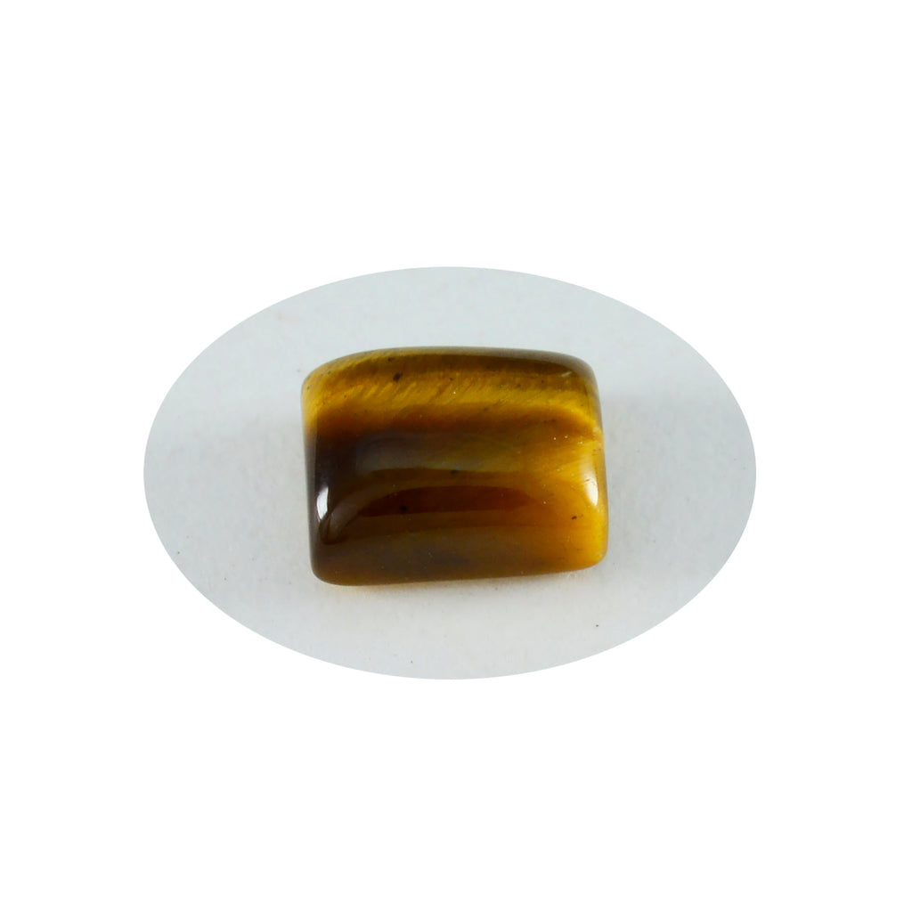 Tiger Eye 1PC Medium 7x10 MM Emerald Cabochon Brown Splendid semi Precious Loose Gemstone