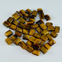 Tiger Eye 10PC Tiny 3x5 MM Emerald Cabochon Brown Superior semi Precious Loose Gemstone