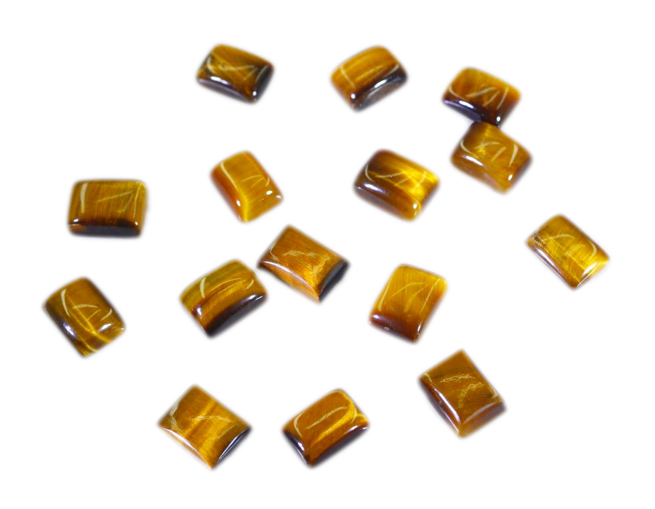 Tiger Eye 10PC Tiny 3x5 MM Emerald Cabochon Brown Superior semi Precious Loose Gemstone