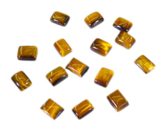Tiger Eye 10PC Tiny 3x5 MM Emerald Cabochon Brown Superior semi Precious Loose Gemstone