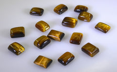 Tiger Eye 10PC Tiny 4x6 MM Emerald Cabochon Brown Pure semi Precious Loose Gemstones