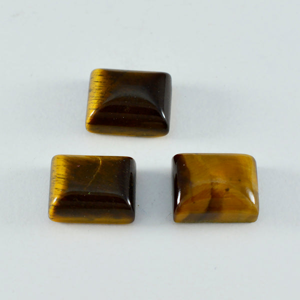 Tiger Eye 1PC Small 7x9 MM Emerald Cabochon Brown Polished semi Precious Loose Gems