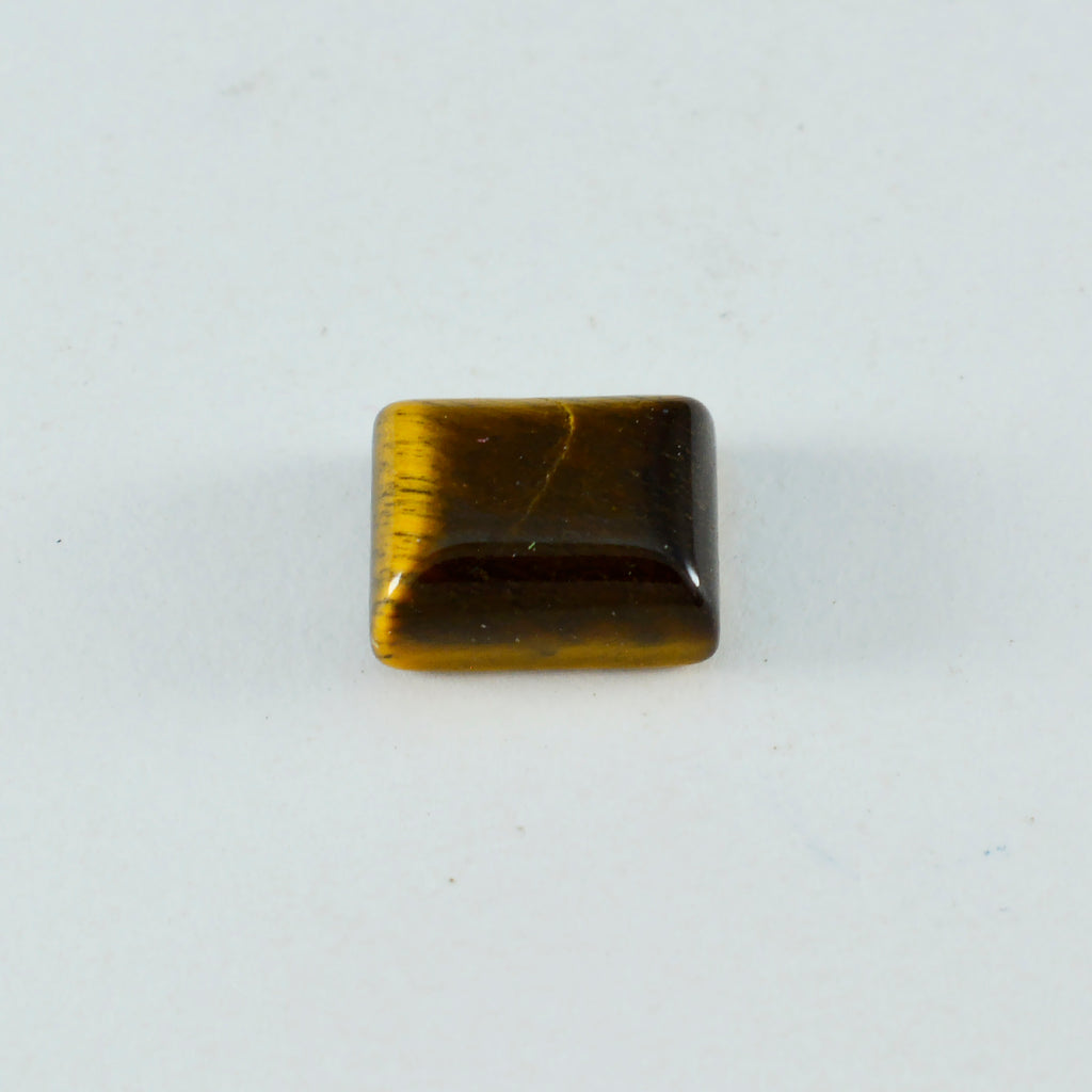 Tiger Eye 1PC Medium 8x10 MM Emerald Cabochon Brown Luster semi Precious Loose Gemstones