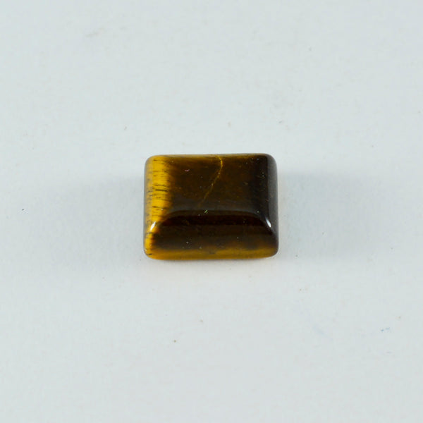 Tiger Eye 1PC Medium 8x10 MM Emerald Cabochon Brown Luster semi Precious Loose Gemstones