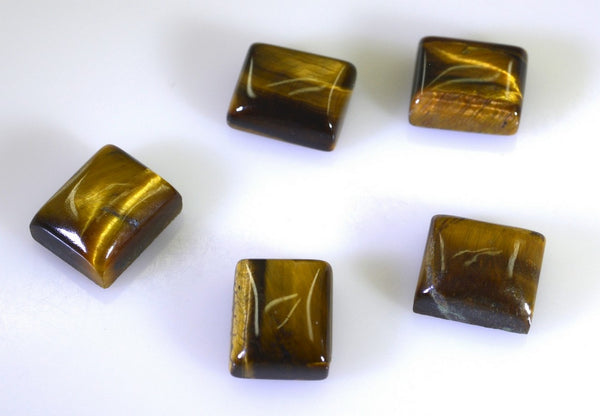 Tiger Eye 1PC Large 9x11 MM Emerald Cabochon Brown Lustrous semi Precious Semi Precious Gemstone