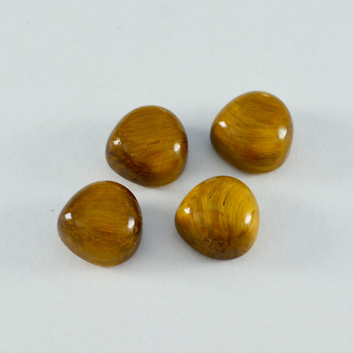 Tiger Eye 1PC Large 10x10 MM Heart Cabochon Brown Polished semi Precious Loose Gems