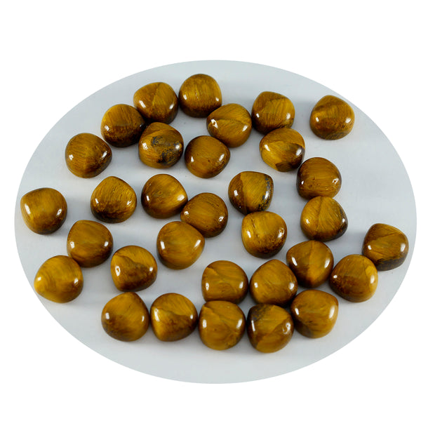 Tiger Eye 10PC Tiny 3x3 MM Heart Cabochon Brown Natural semi Precious Gems