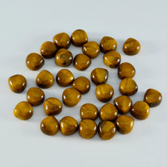Tiger Eye 10PC Tiny 4x4 MM Heart Cabochon Brown Genuine semi Precious Loose Gems