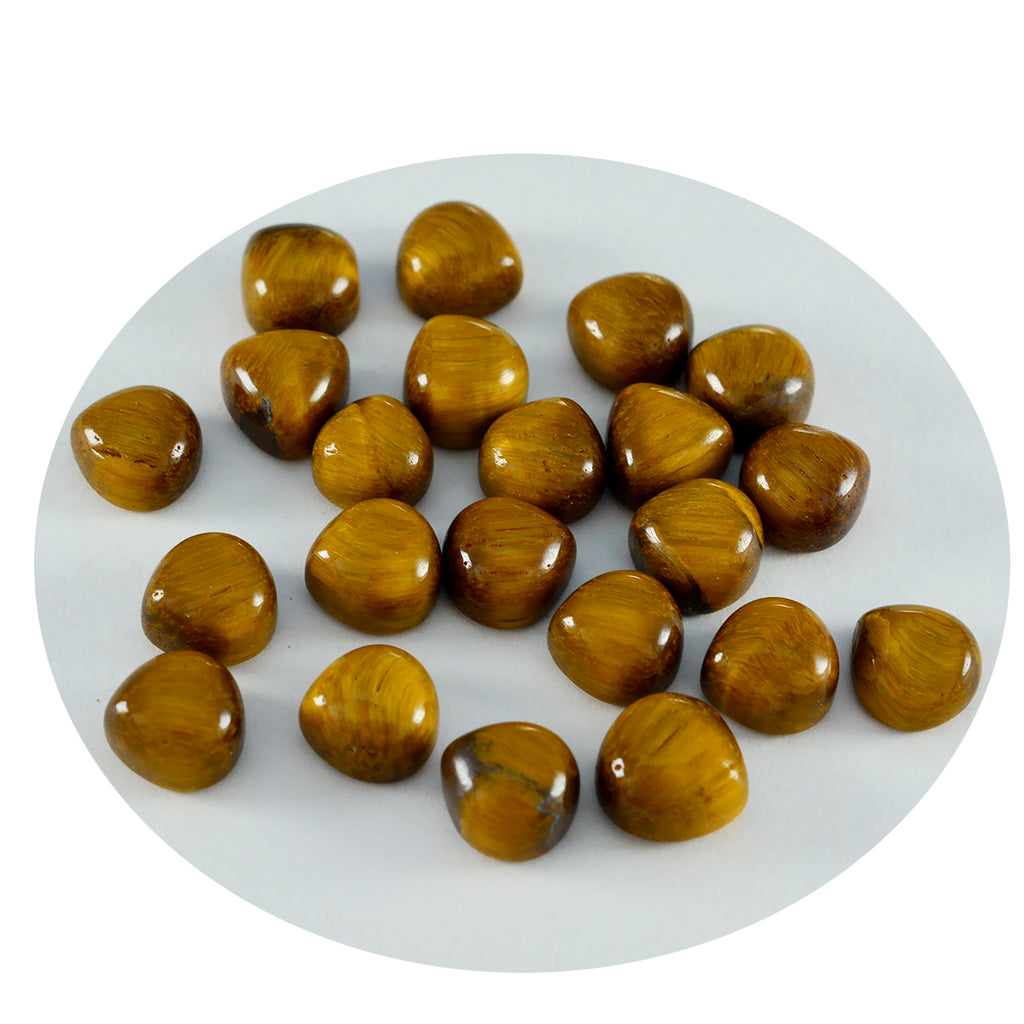 Tiger Eye 1PC Tiny 6x6 MM Heart Cabochon Brown Pure semi Precious Loose Gemstones