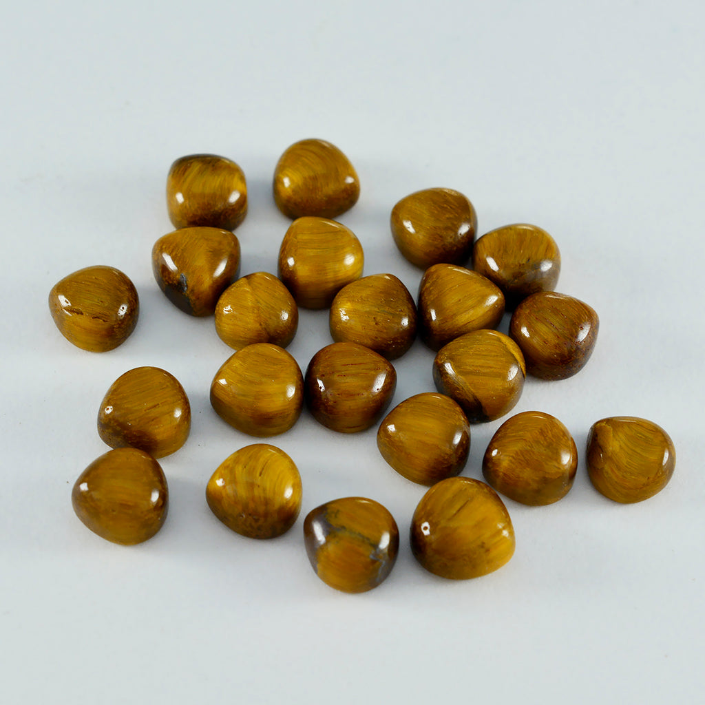 Tiger Eye 1PC Tiny 6x6 MM Heart Cabochon Brown Pure semi Precious Loose Gemstones