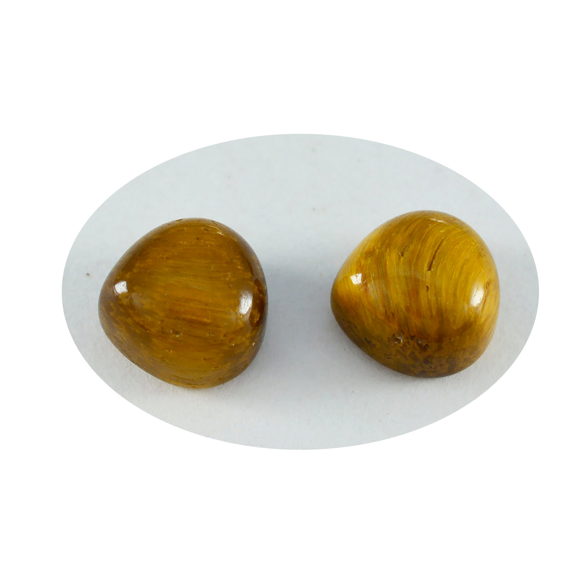 Tiger Eye 1PC Small 8x8 MM Heart Cabochon Brown Brilliant semi Precious Precious Gemstone Secundaire afbeelding