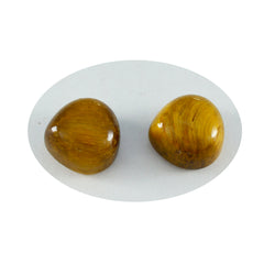 Tiger Eye 1PC Small 8x8 MM Heart Cabochon Brown Brilliant semi Precious Precious Gemstone