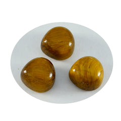 Tiger Eye 1PC Medium 9x9 MM Heart Cabochon Brown Sparkling semi Precious Gems