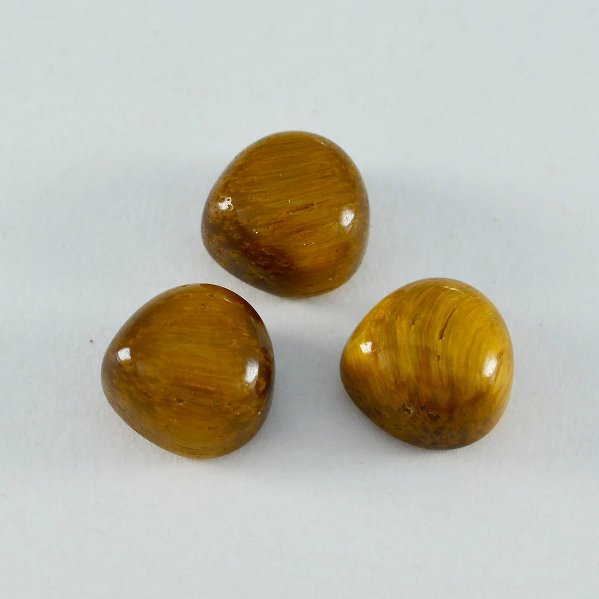 Tiger Eye 1PC Medium 9x9 MM Heart Cabochon Brown Sparkling semi Precious Gems