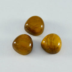 Tiger Eye 1PC Medium 9x9 MM Heart Cabochon Brown Sparkling semi Precious Gems