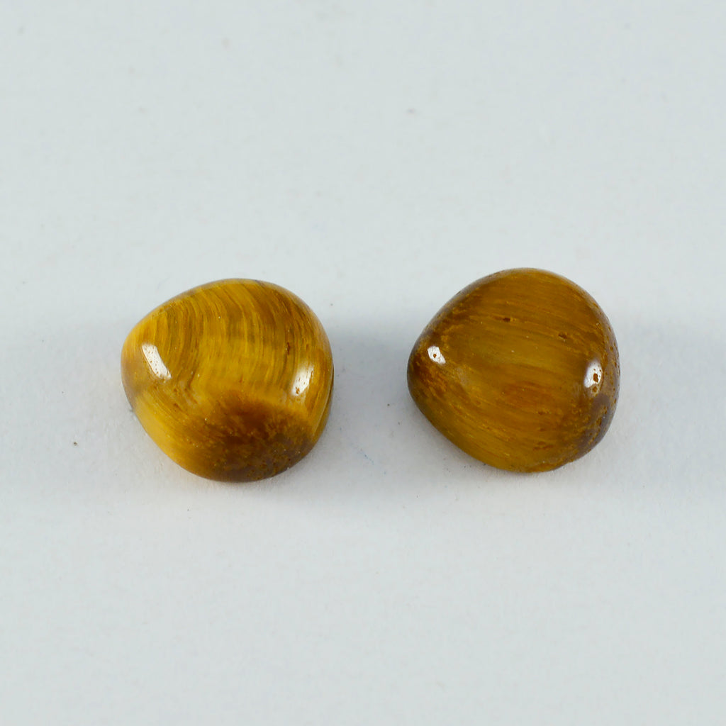 Tiger Eye 1PC Large 11x11 MM Heart Cabochon Brown Splendid semi Precious Loose Gemstone