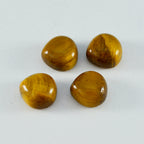 Tiger Eye 1PC Tiny 6x6 MM Heart Cabochon Brown Pure semi Precious Loose Gemstones