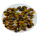 Tiger Eye 10PC Tiny 3x6 MM Marquise  Cabochon Brown Genuine semi Precious Loose Gems
