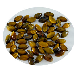 Tiger Eye 10PC Tiny 3x6 MM Marquise  Cabochon Brown Genuine semi Precious Loose Gems