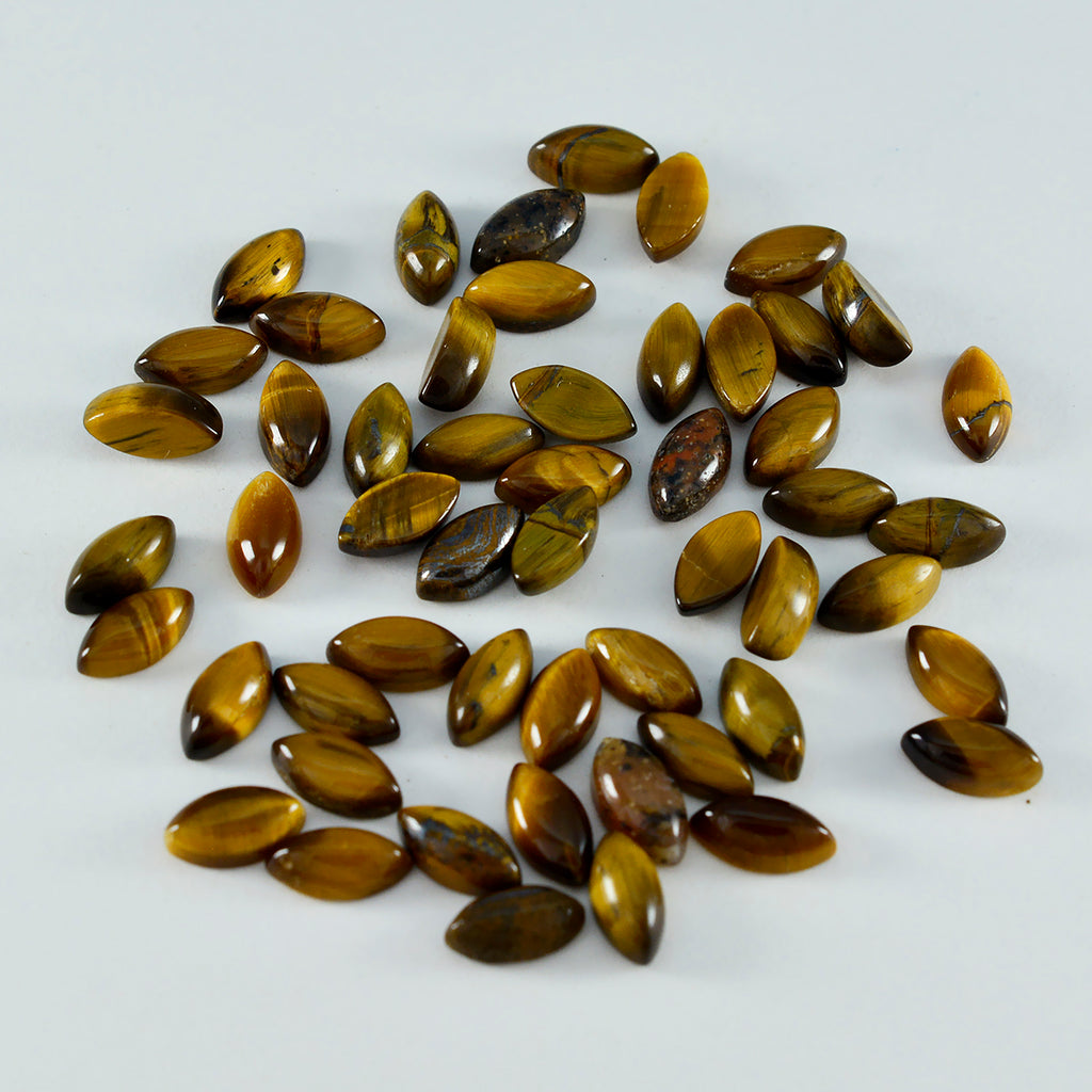 Tiger Eye 10PC Tiny 3x6 MM Marquise  Cabochon Brown Genuine semi Precious Loose Gems