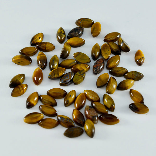 Tiger Eye 10PC Tiny 3x6 MM Marquise  Cabochon Brown Genuine semi Precious Loose Gems