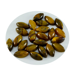 Tiger Eye 10PC Tiny 4x8 MM Marquise  Cabochon Brown Superior semi Precious Loose Gemstone