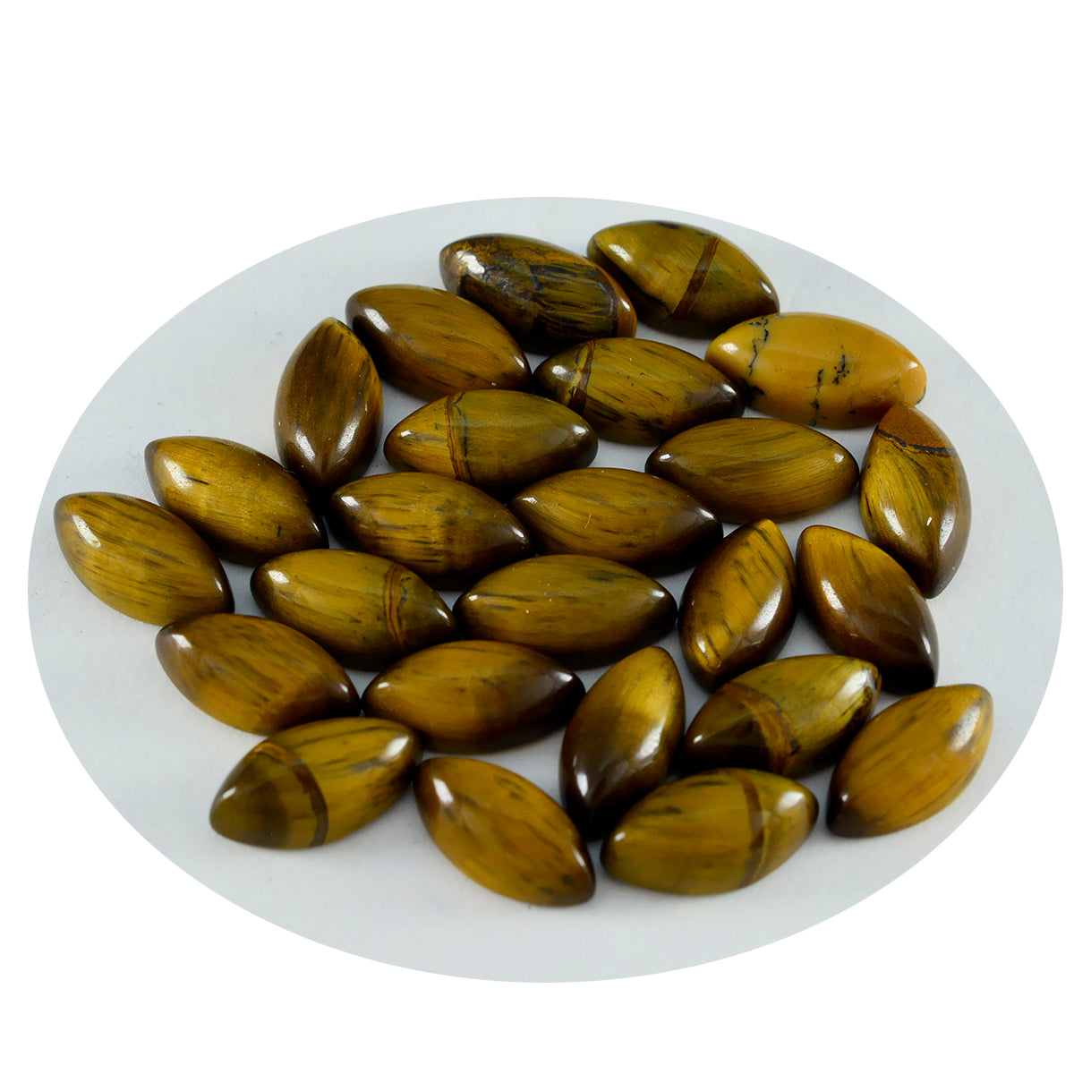 Tiger Eye 1PC Small 6x12 MM Marquise  Cabochon Brown Fiery semi Precious Semi Precious Gemstone