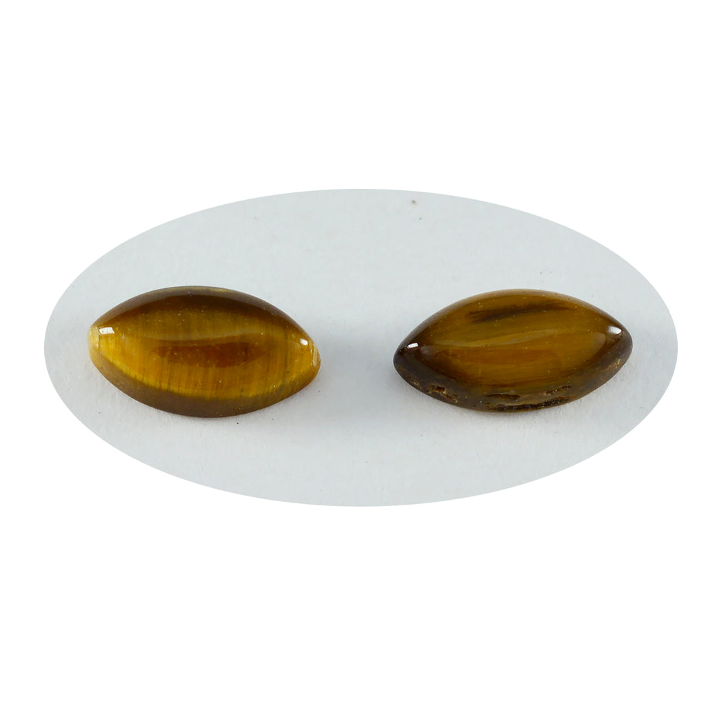 Tiger Eye 1PC Medium 7x14 MM Marquise  Cabochon Brown Brilliant semi Precious Precious Gemstone