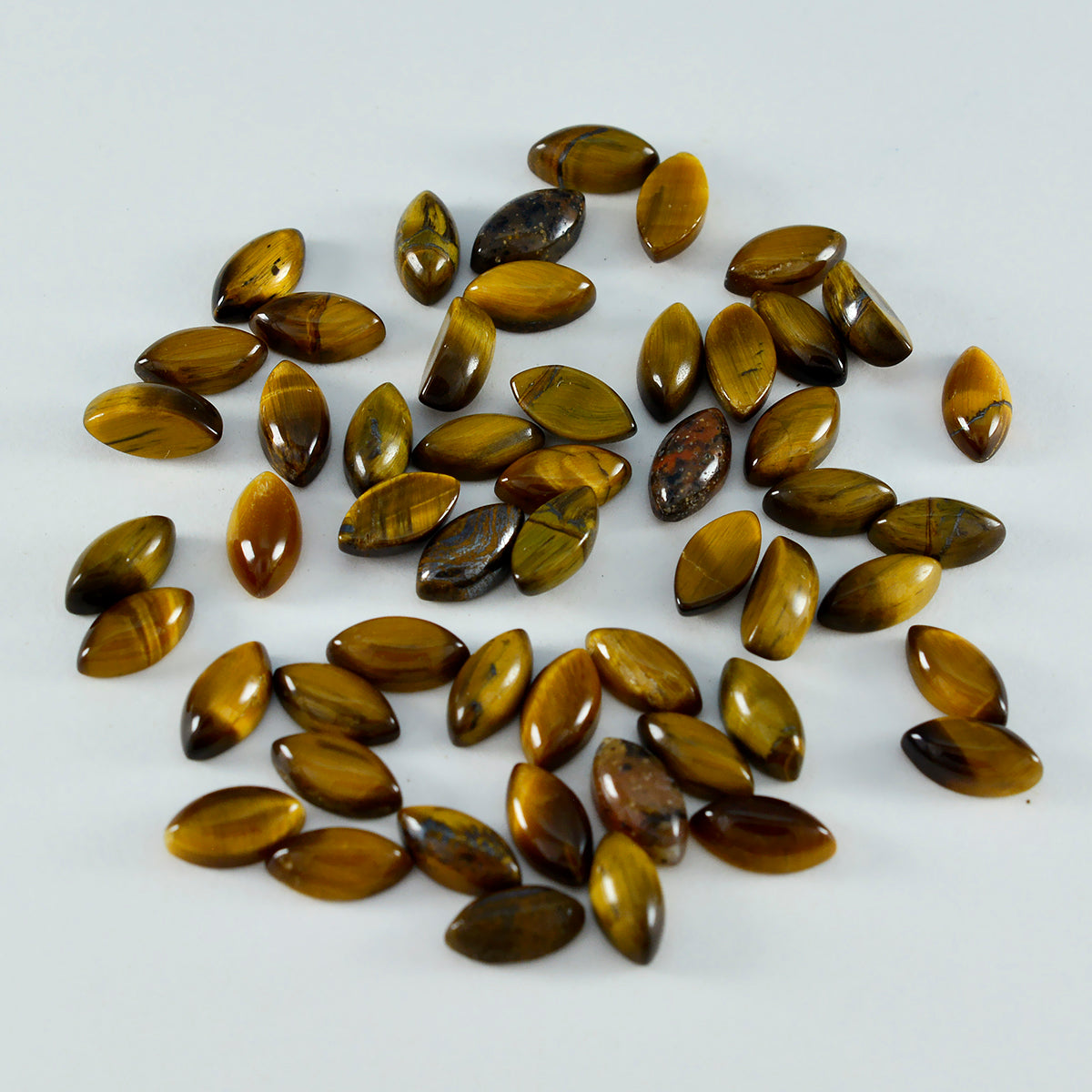 Tiger Eye 10PC Tiny 4x8 MM Marquise  Cabochon Brown Superior semi Precious Loose Gemstone