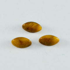 Tiger Eye 1PC Small 5x10 MM Marquise  Cabochon Brown Pure semi Precious Loose Gemstones