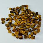 Tiger Eye 10PC Tiny 3x5 MM Oval Cabochon Brown Polished semi Precious Precious Gemstone