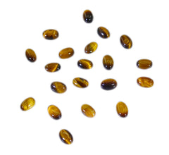 Tiger Eye 10PC Tiny 3x5 MM Oval Cabochon Brown Polished semi Precious Precious Gemstone