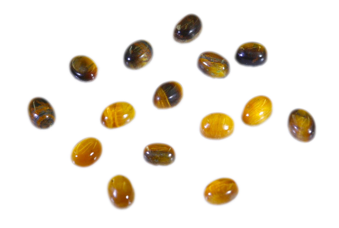 Tiger Eye 10PC Tiny 4x6 MM Oval Cabochon Brown Splendid semi Precious Gems