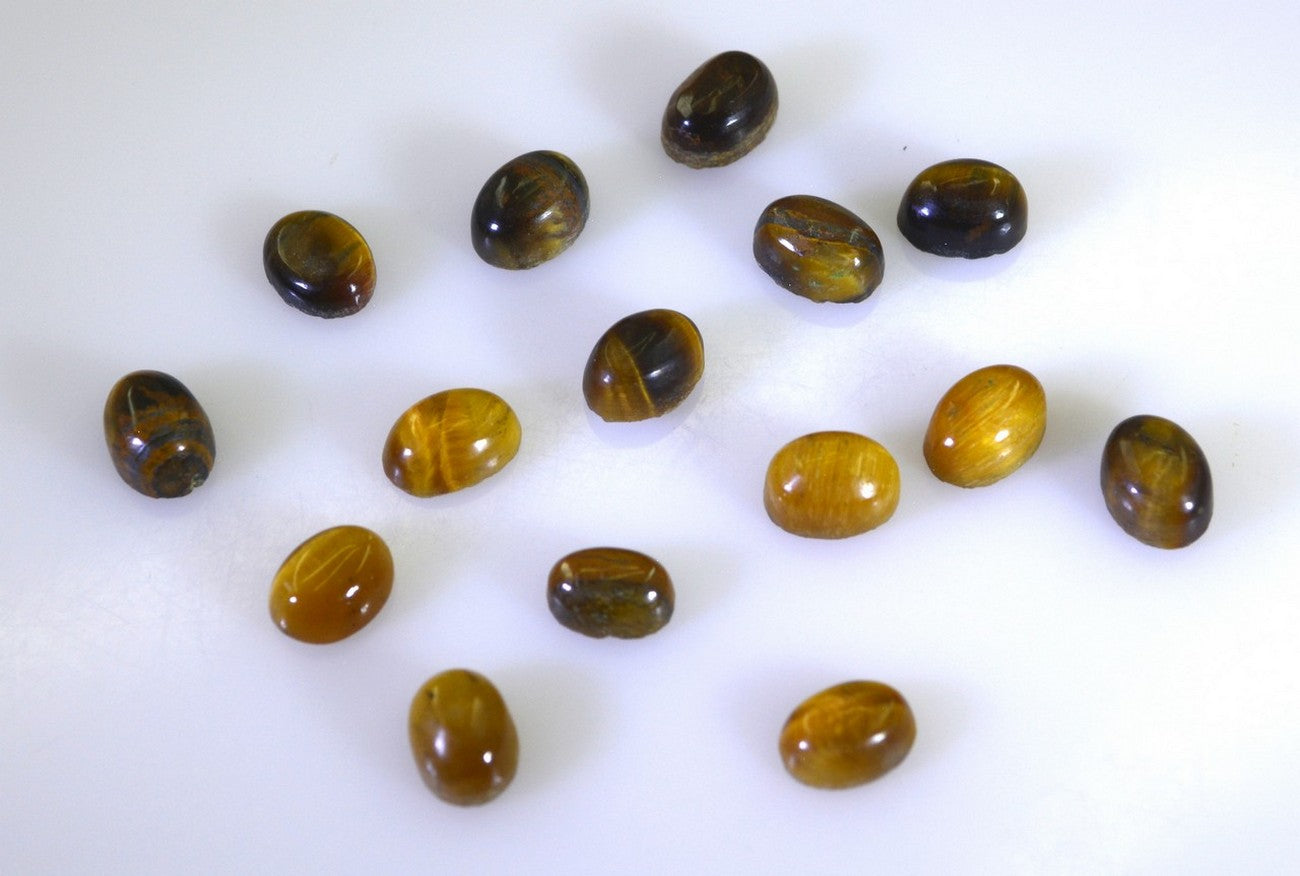 Tiger Eye 10PC Tiny 4x6 MM Oval Cabochon Brown Splendid semi Precious Gems