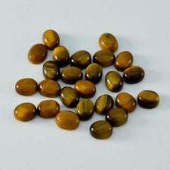 Tiger Eye 1PC Tiny 5x7 MM Oval Cabochon Brown Luster semi Precious Loose Gems