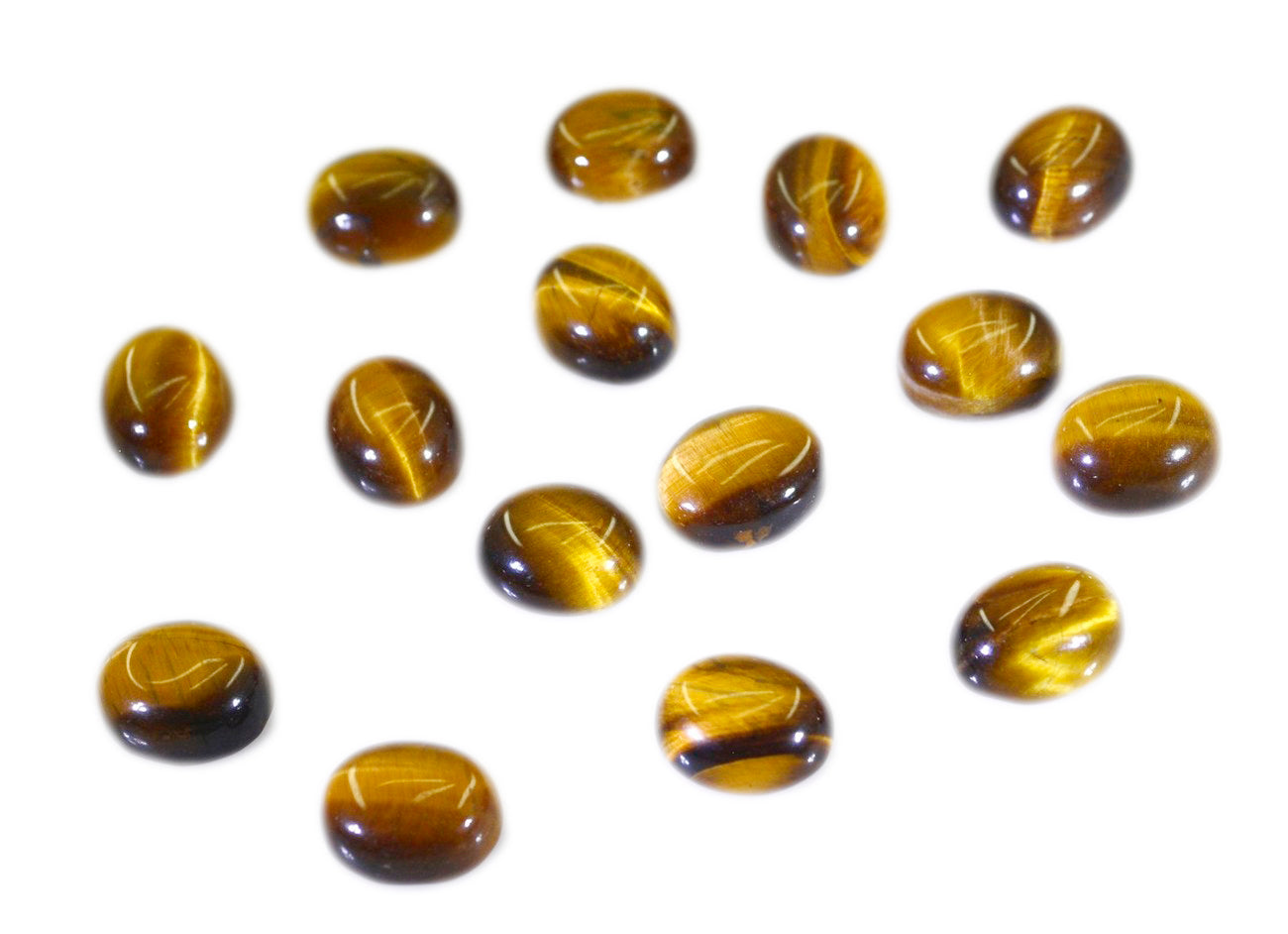Tiger Eye 1PC Tiny 5x7 MM Oval Cabochon Brown Luster semi Precious Loose Gems