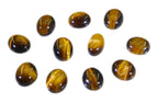 Tiger Eye 1PC Small 6x8 MM Oval Cabochon Brown Lustrous semi Precious Loose Gemstone