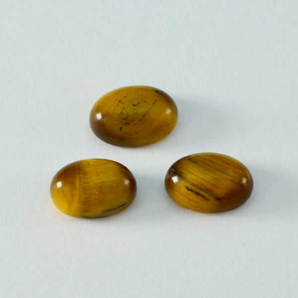 Tiger Eye 1PC Small 7x9 MM Oval Cabochon Brown Fine semi Precious Semi Precious Gemstone
