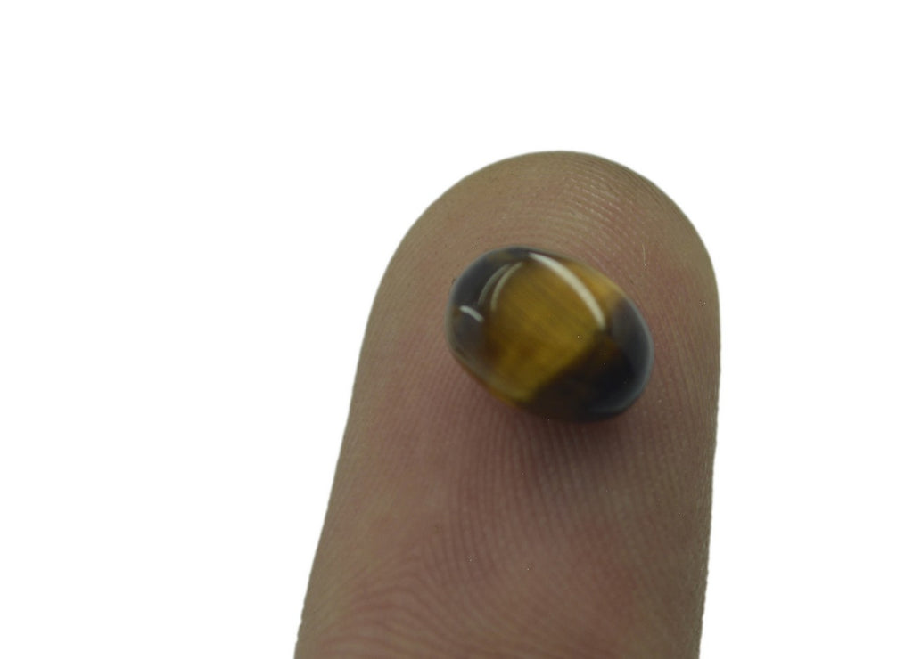 Tiger Eye 1PC Medium 7x10 MM Oval Cabochon Brown High Quality semi Precious Precious Gemstone