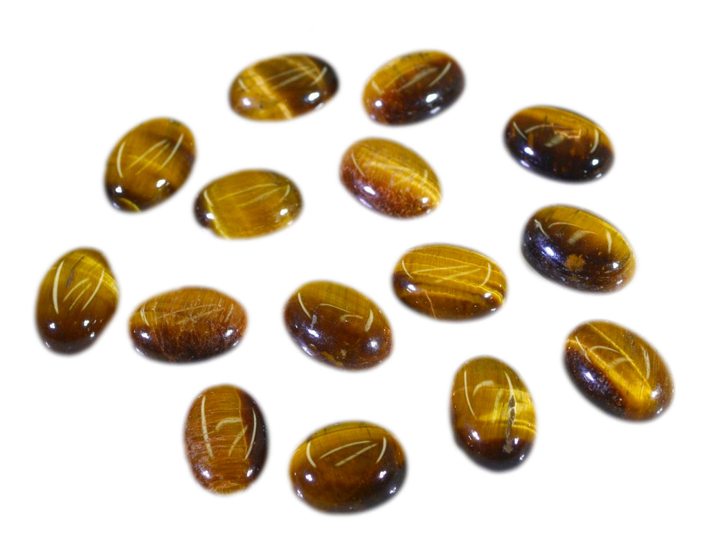 Tiger Eye 1PC Medium 8x10 MM Oval Cabochon Brown Natural semi Precious Gems