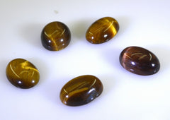 Tiger Eye 1PC Large 9x11 MM Oval Cabochon Brown Genuine semi Precious Loose Gems
