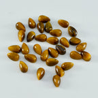 Tiger Eye 1PC Large 10x12 MM Pear Cabochon Brown Splendid semi Precious Loose Gemstone