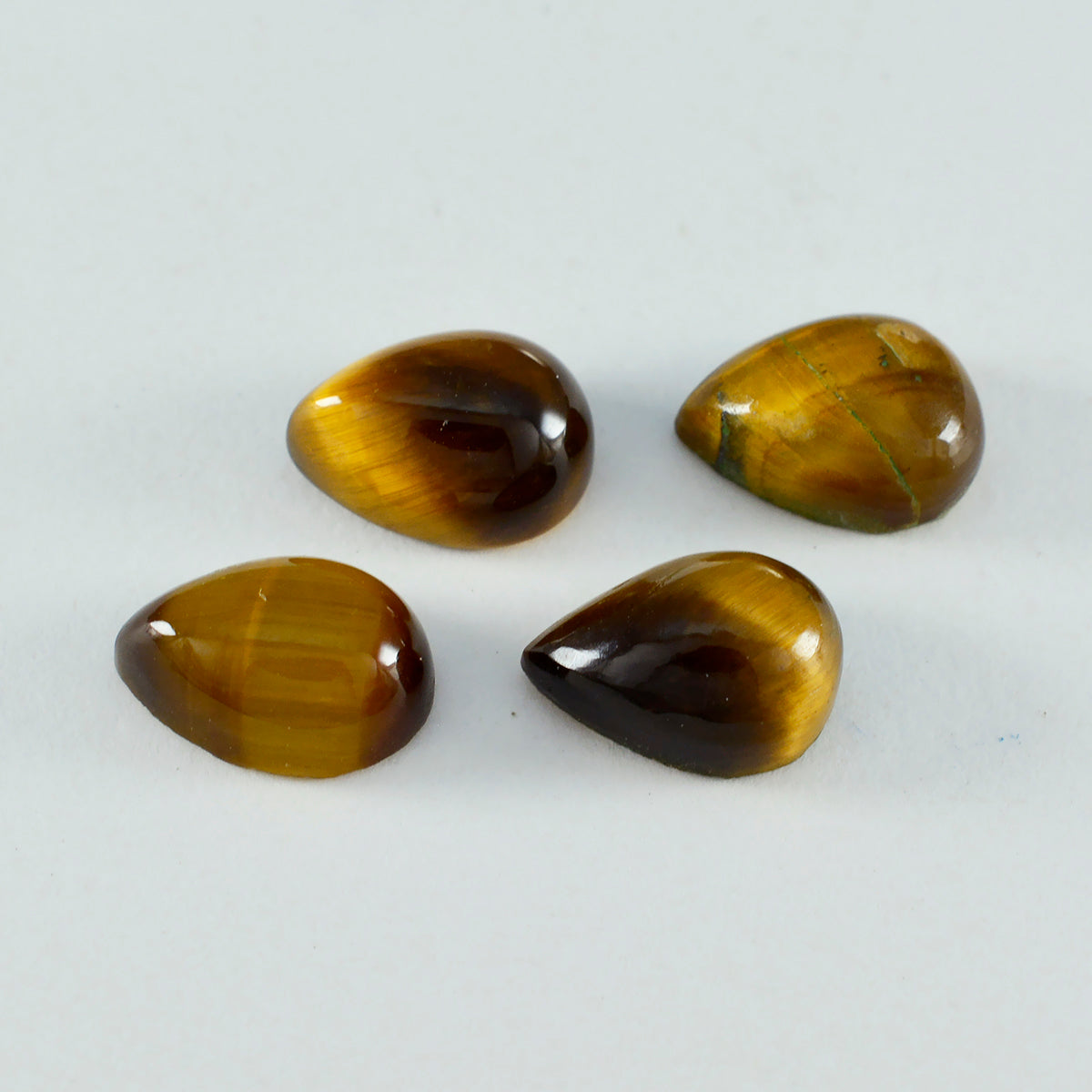 Tiger Eye 10PC Tiny 3x5 MM Pear Cabochon Brown Fine semi Precious Semi Precious Gemstone