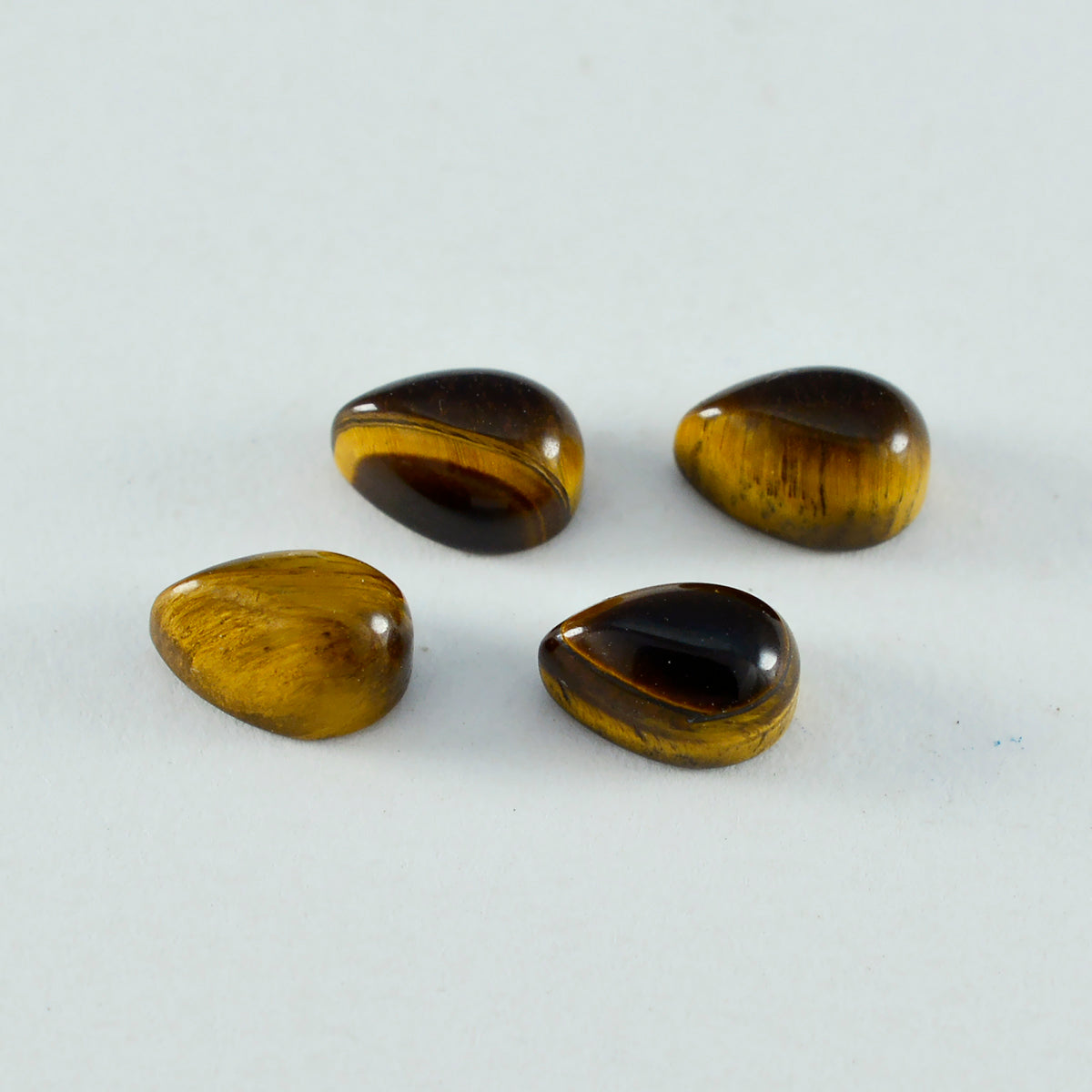Tiger Eye 10PC Tiny 4x6 MM Pear Cabochon Brown High Quality semi Precious Precious Gemstone