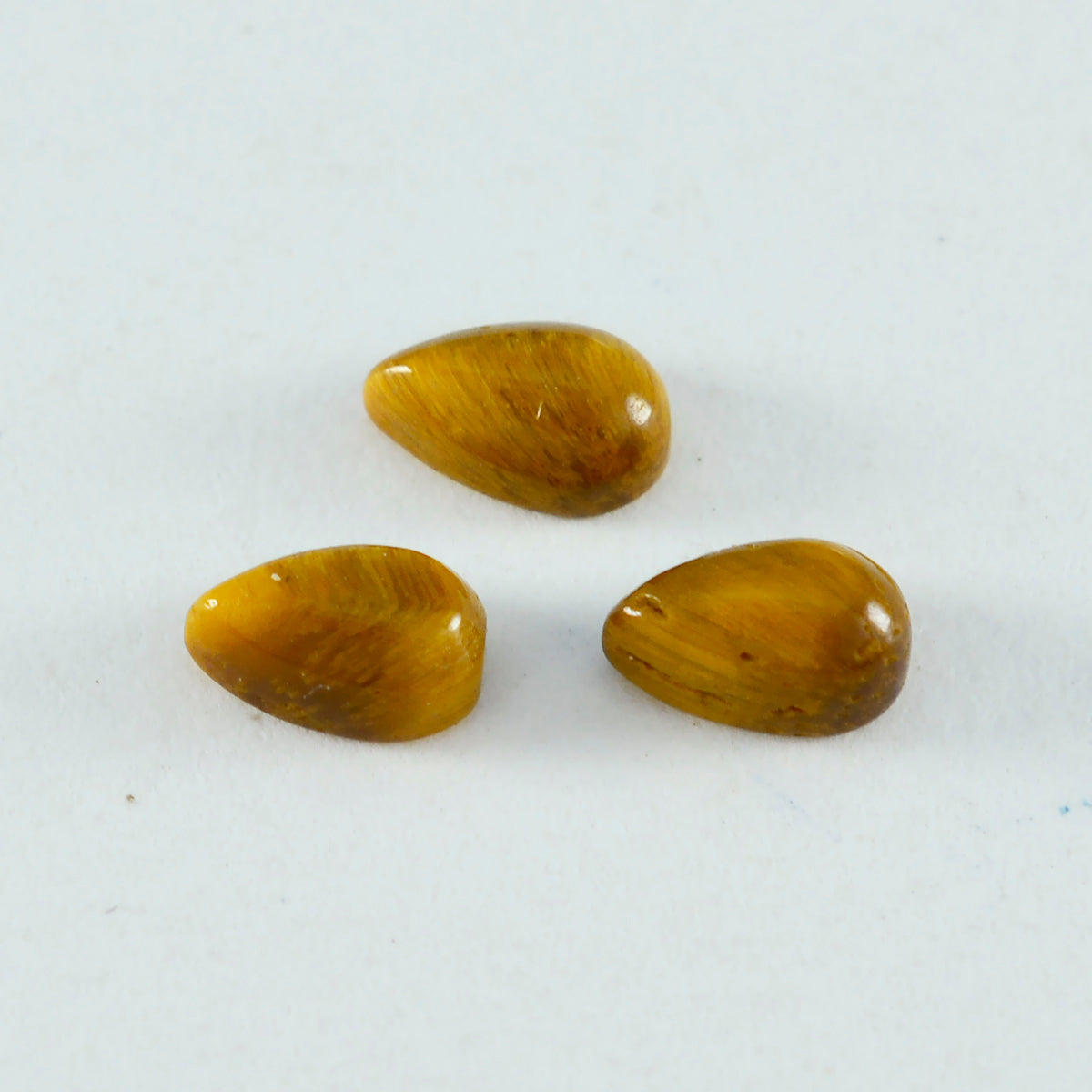 Tiger Eye 1PC Small 6x8 MM Pear Cabochon Brown Genuine semi Precious Loose Gems