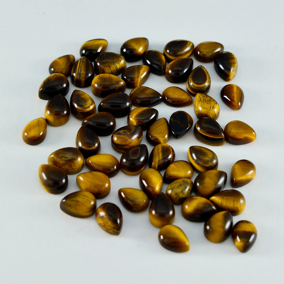 Tiger Eye 1PC Small 6x9 MM Pear Cabochon Brown Superior semi Precious Loose Gemstone