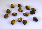 Tiger Eye 1PC Small 6x9 MM Pear Cabochon Brown Superior semi Precious Loose Gemstone