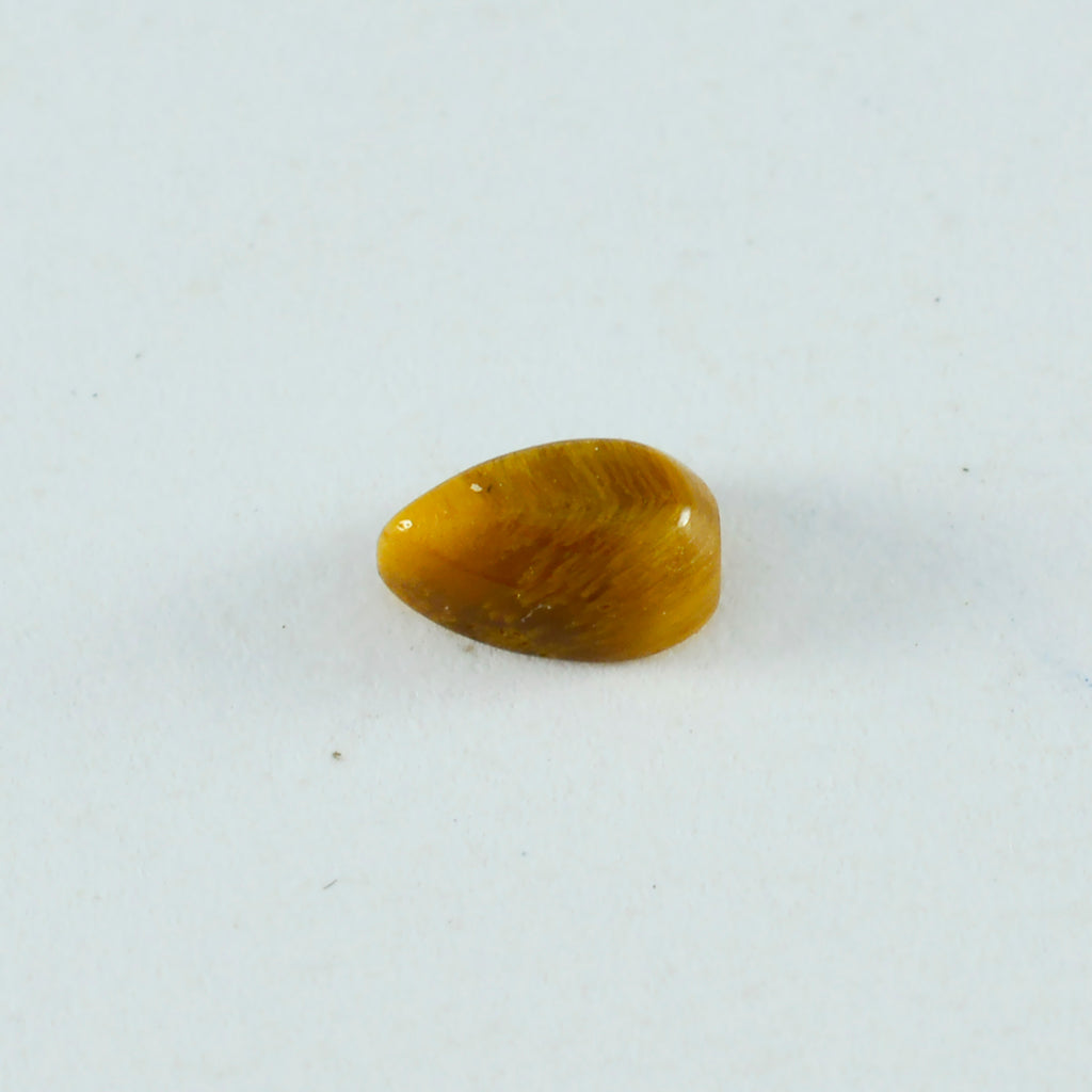 Tiger Eye 1PC Small 7x9 MM Pear Cabochon Brown Pure semi Precious Loose Gemstones