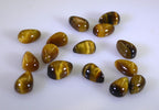 Tiger Eye 1PC Medium 8x10 MM Pear Cabochon Brown Brilliant semi Precious Precious Gemstone