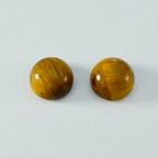 Tiger Eye 1PC Large 10x10 MM Round Cabochon Brown Sparkling semi Precious Gems